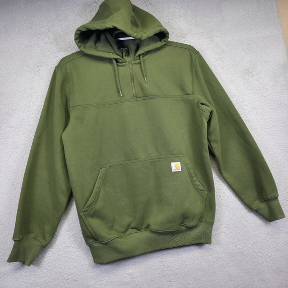 Carhartt Other - Carhartt Hoodie Mens M Green Loose Fit Rain Defender Utility Workwear Sweatshirt